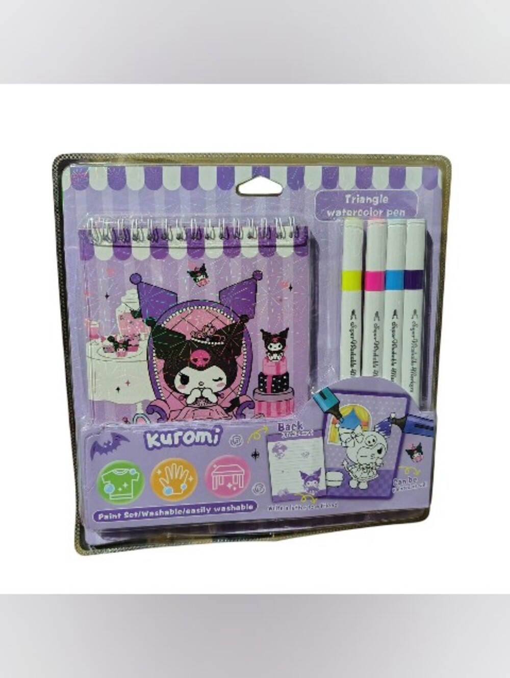 Purple Kids Paint & Stationery Set